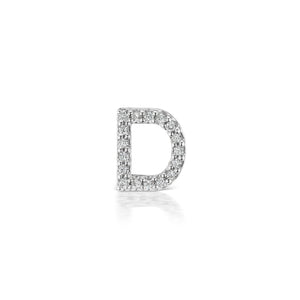 The Gold Diamond Initial Earring (Single)