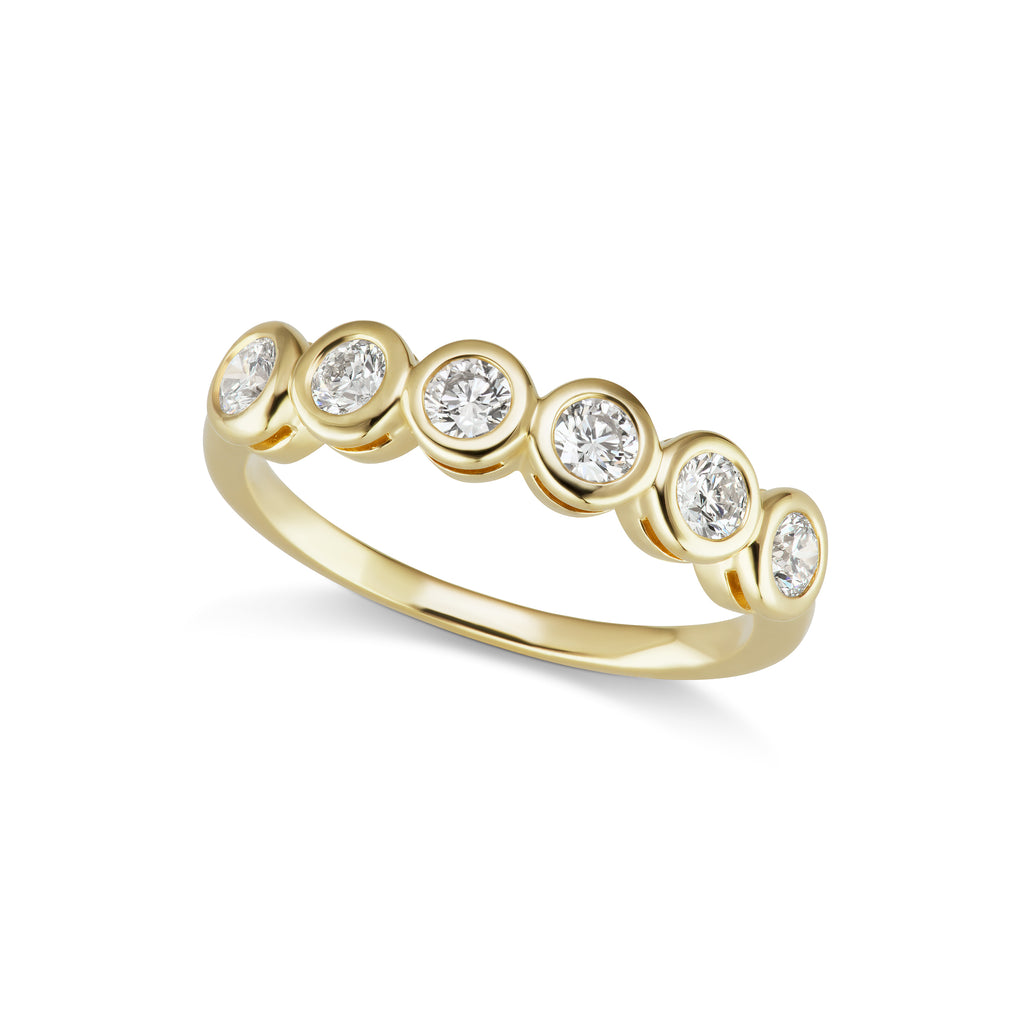 The Gold Six Diamond Confetti Ring
