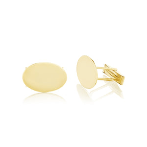 The Gold Oval Cufflinks