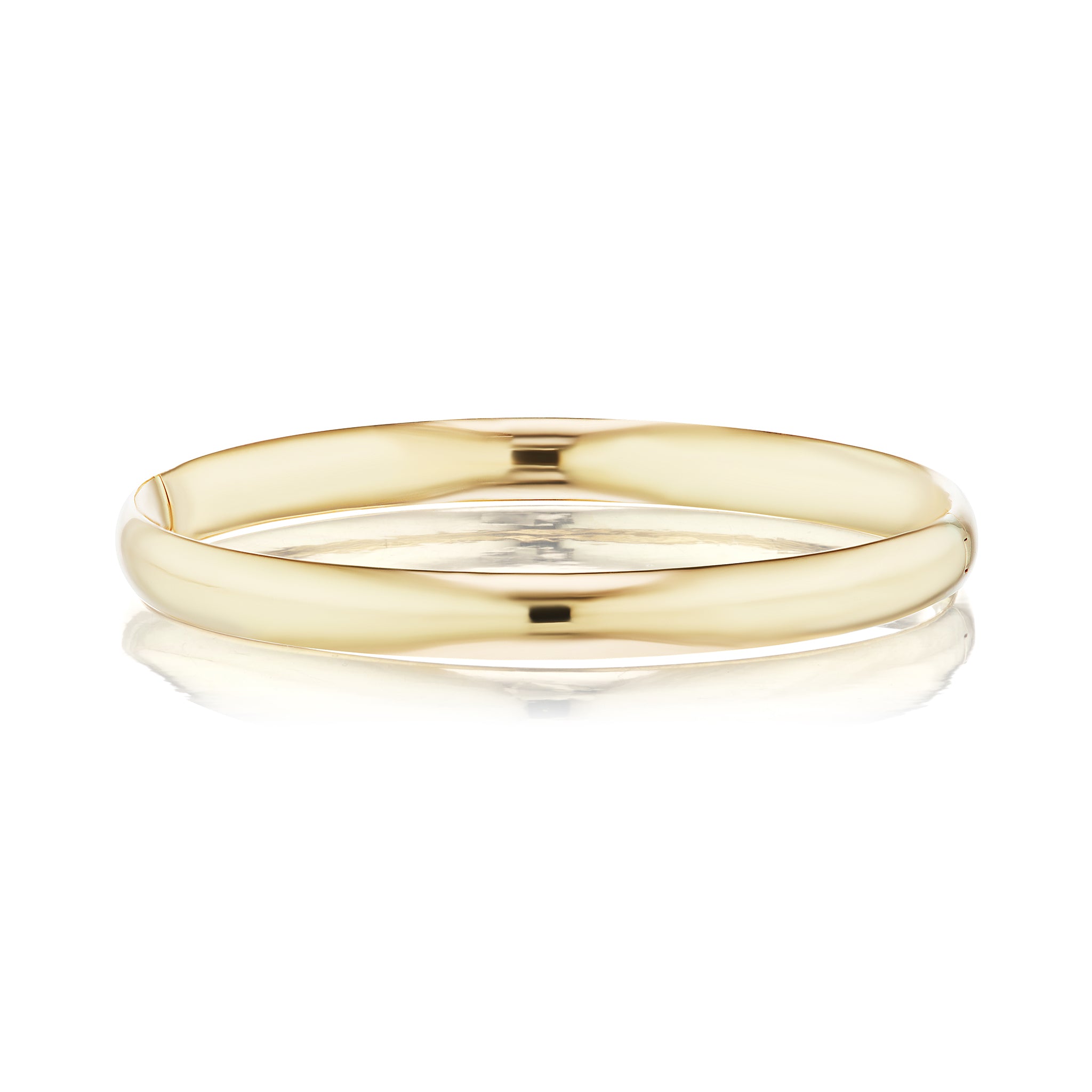 The Gold Hollow Hinged Bangle
