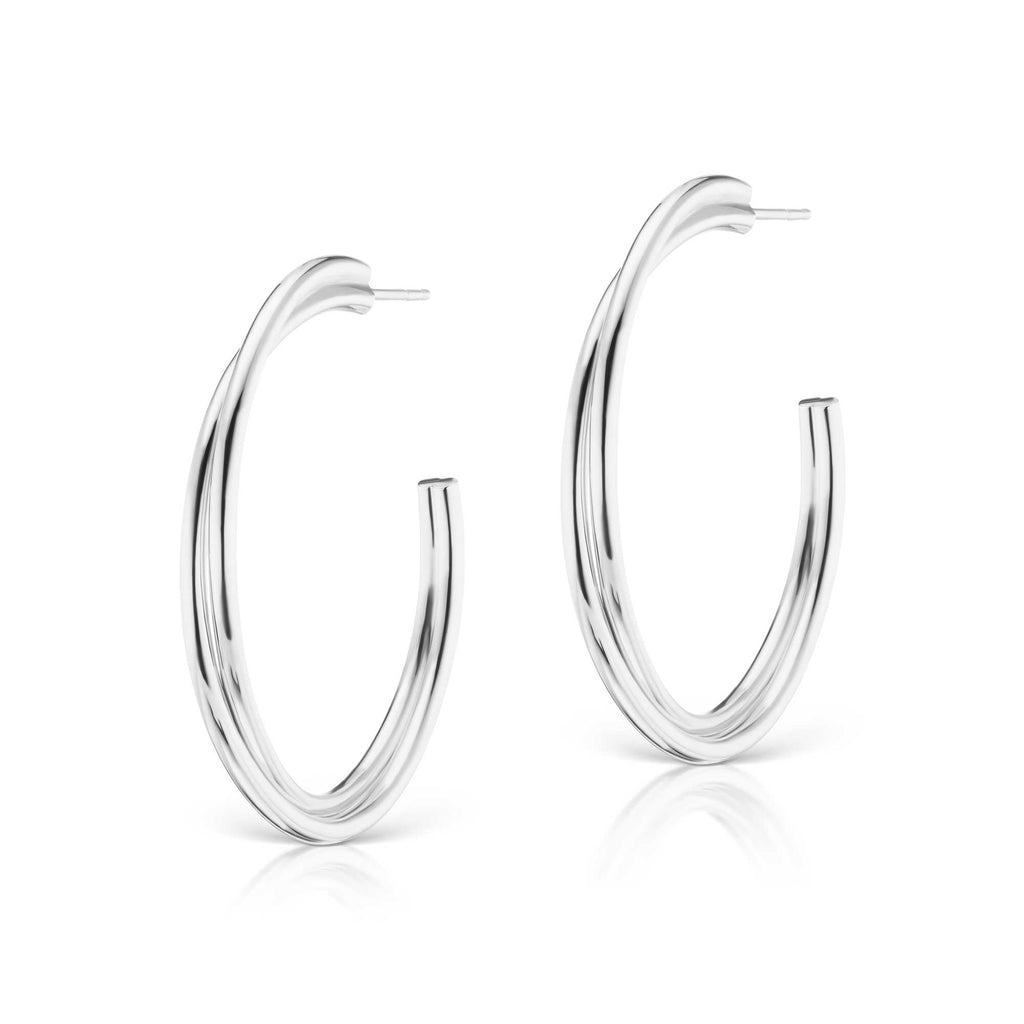 The Silver Layered Statement Hoop