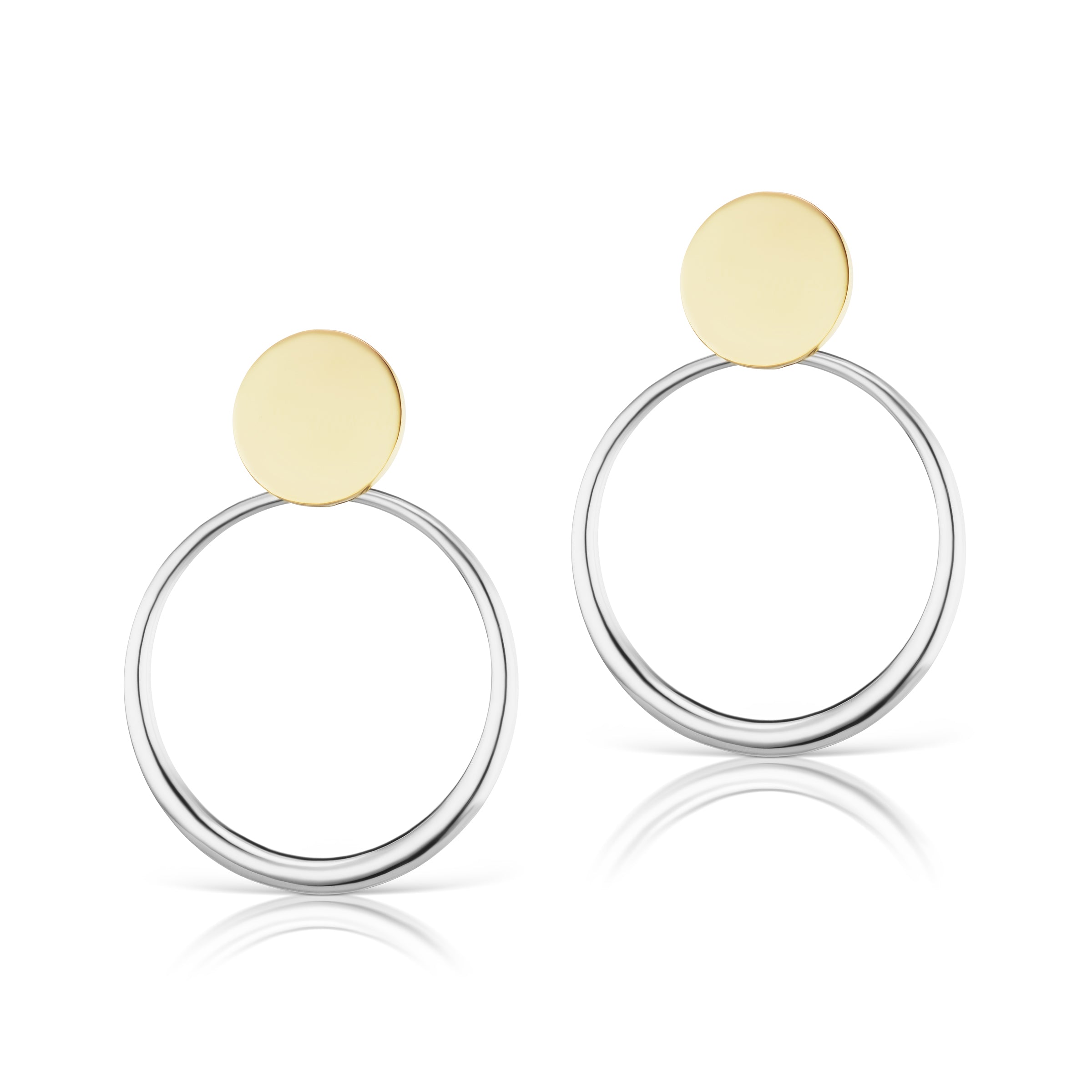 The Mixed Metal Doorknocker Earrings