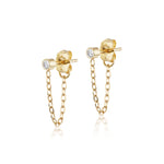 The Diamond Chain Hugger Earrings