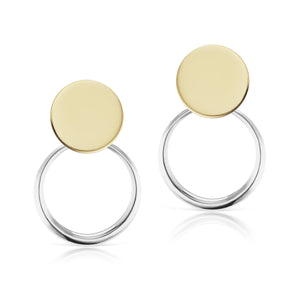 The Mixed Metal Petite Doorknocker Earrings