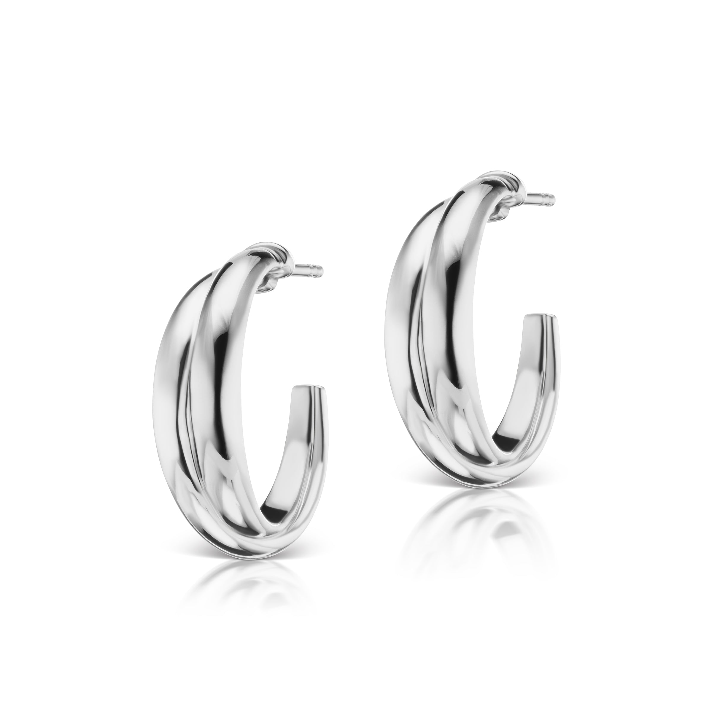 The Silver Layered Hoop