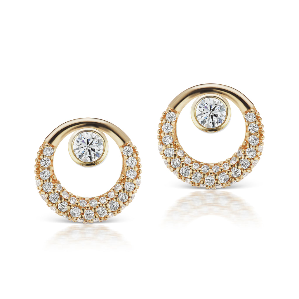 The Gold Pave Everyday Diamond Earring