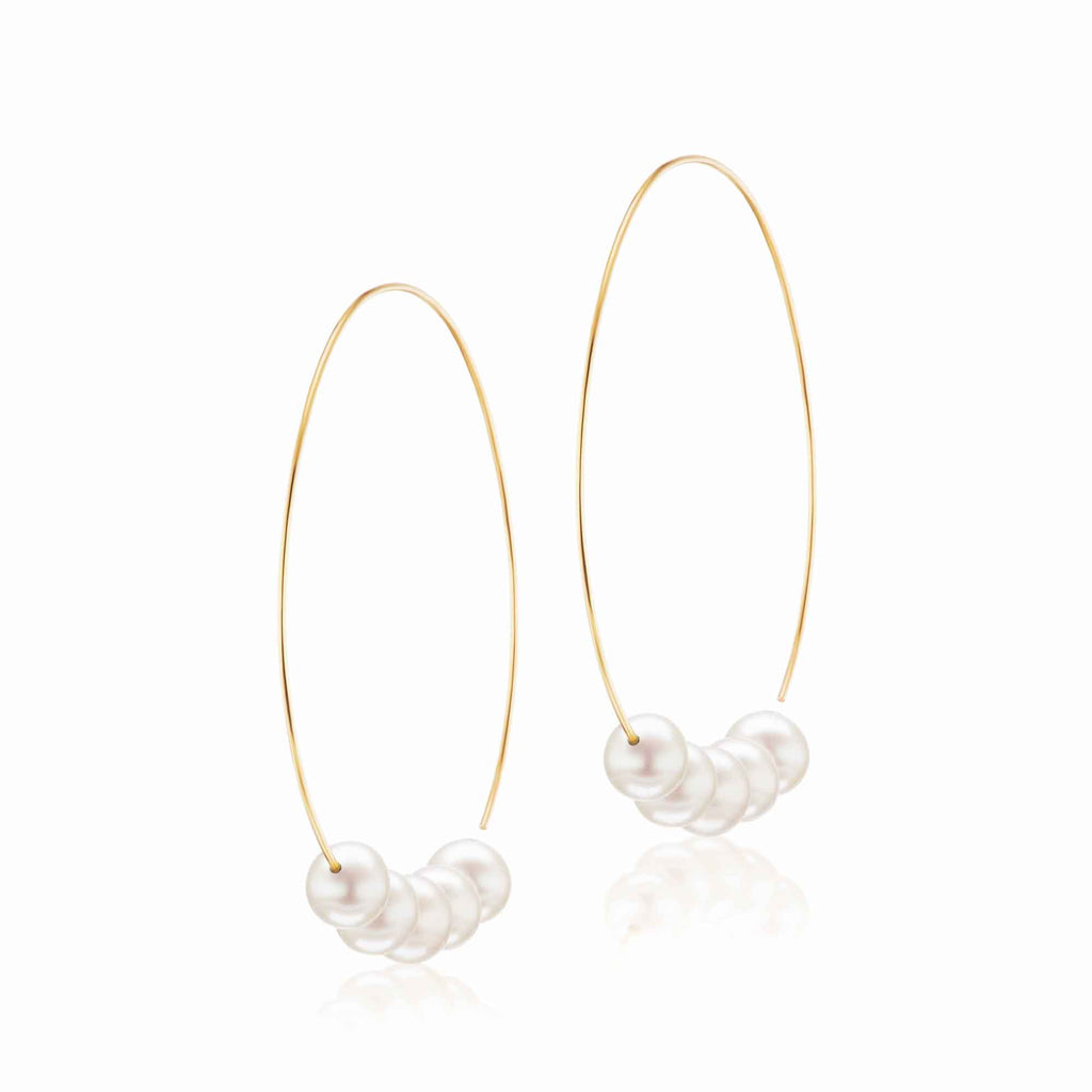 The Large Floating Pearl Hoop