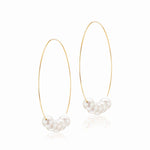 The Large Floating Pearl Hoop