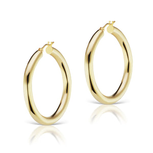 The Gold Medium Hollow Hoop