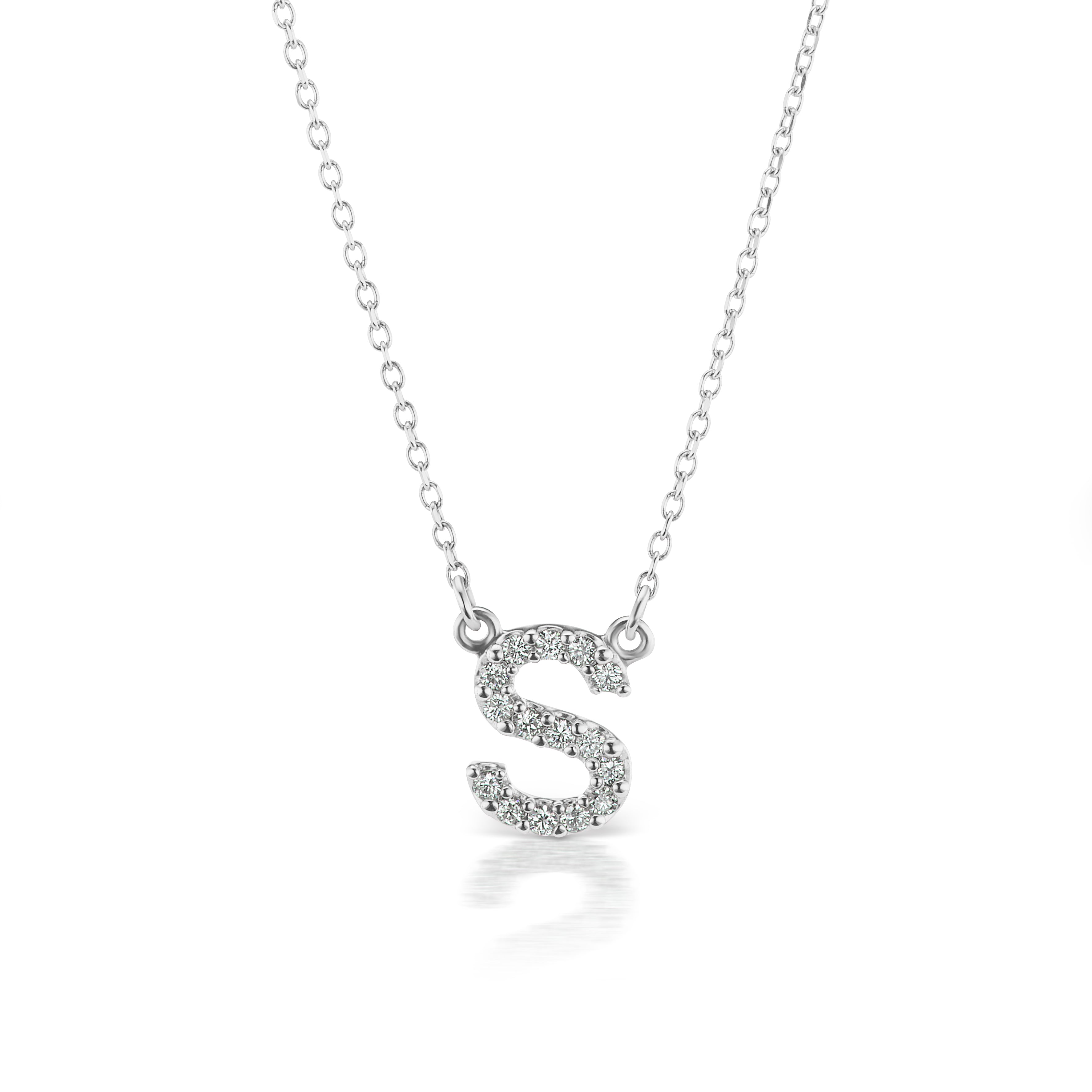 The Gold Diamond Initial Necklace