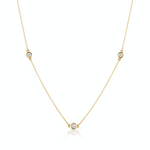 The Gold Three Diamond Confetti Necklace