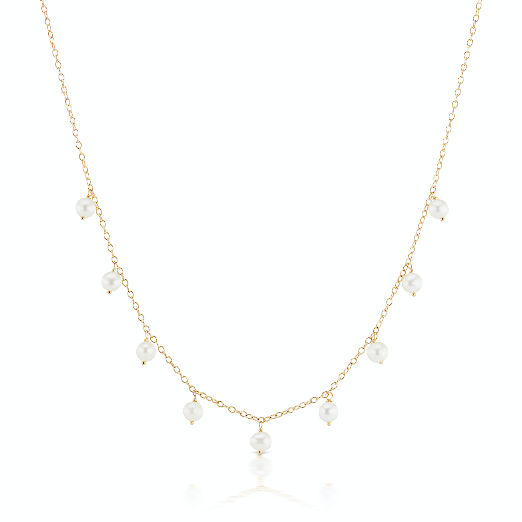 The Gold Multi Pearl Necklace
