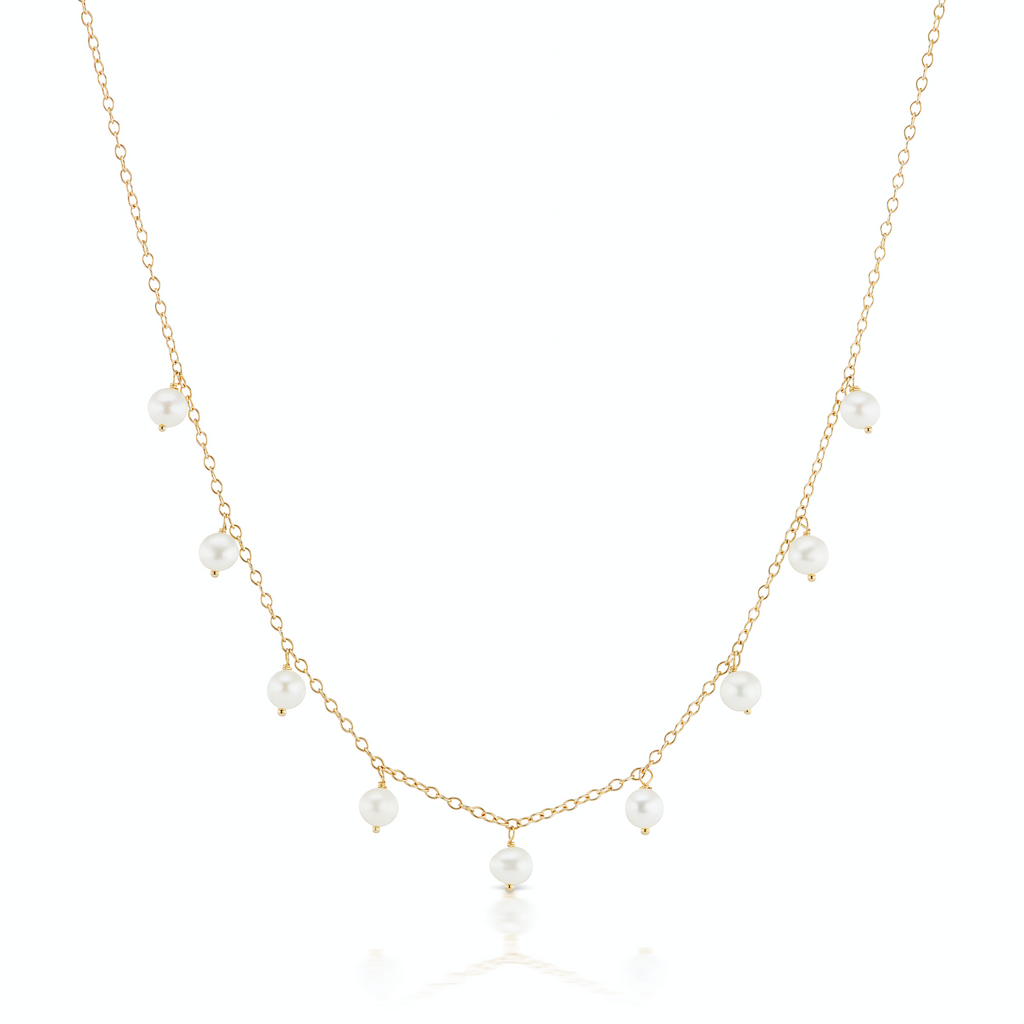 The Gold Multi Pearl Necklace