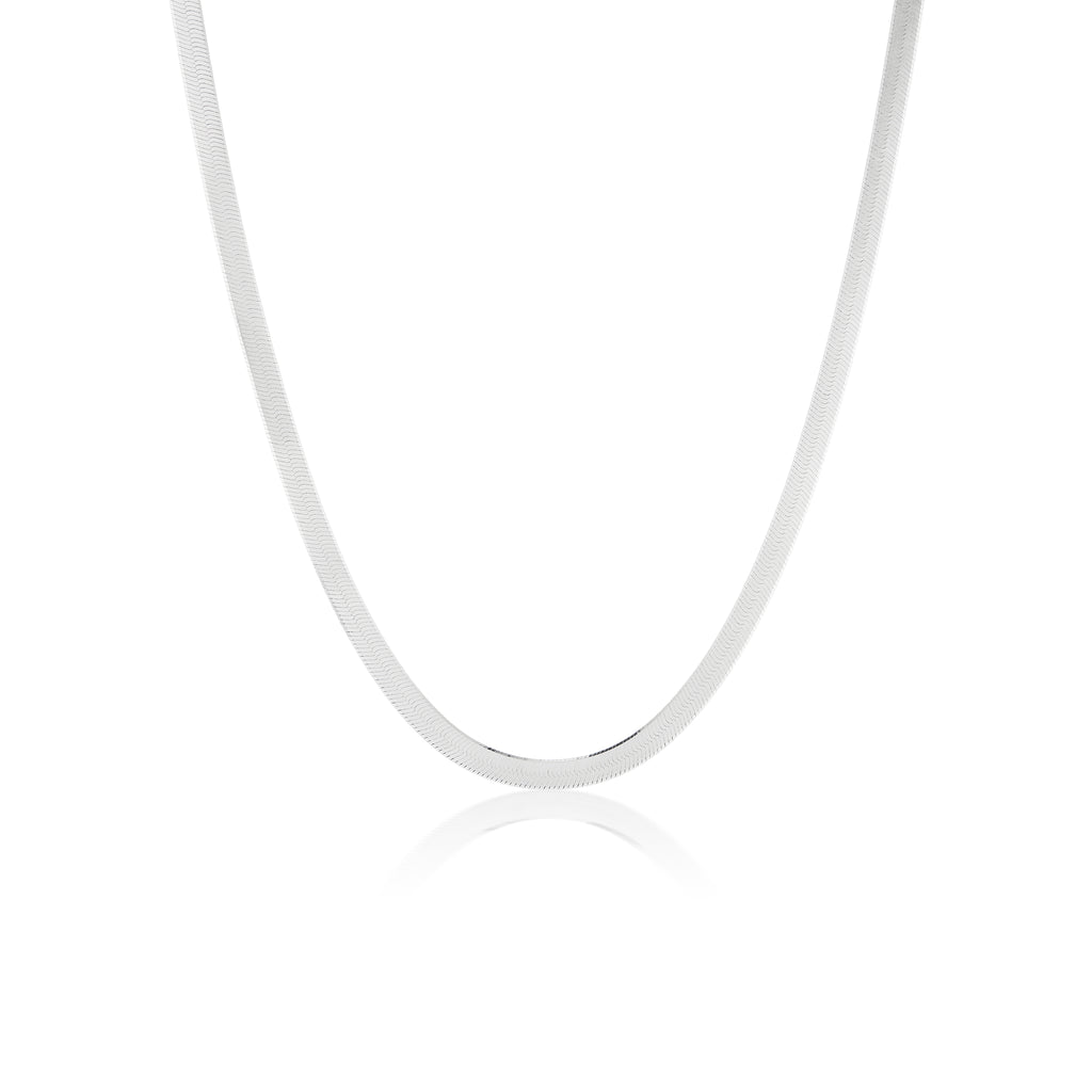 The Silver Herringbone Necklace