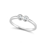 The Silver Two Diamond Confetti Ring