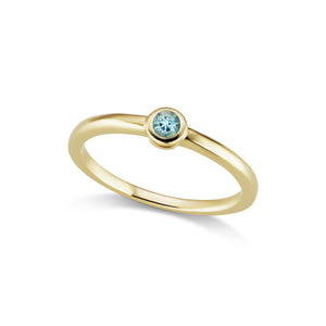The Gold Single Stone Confetti Ring