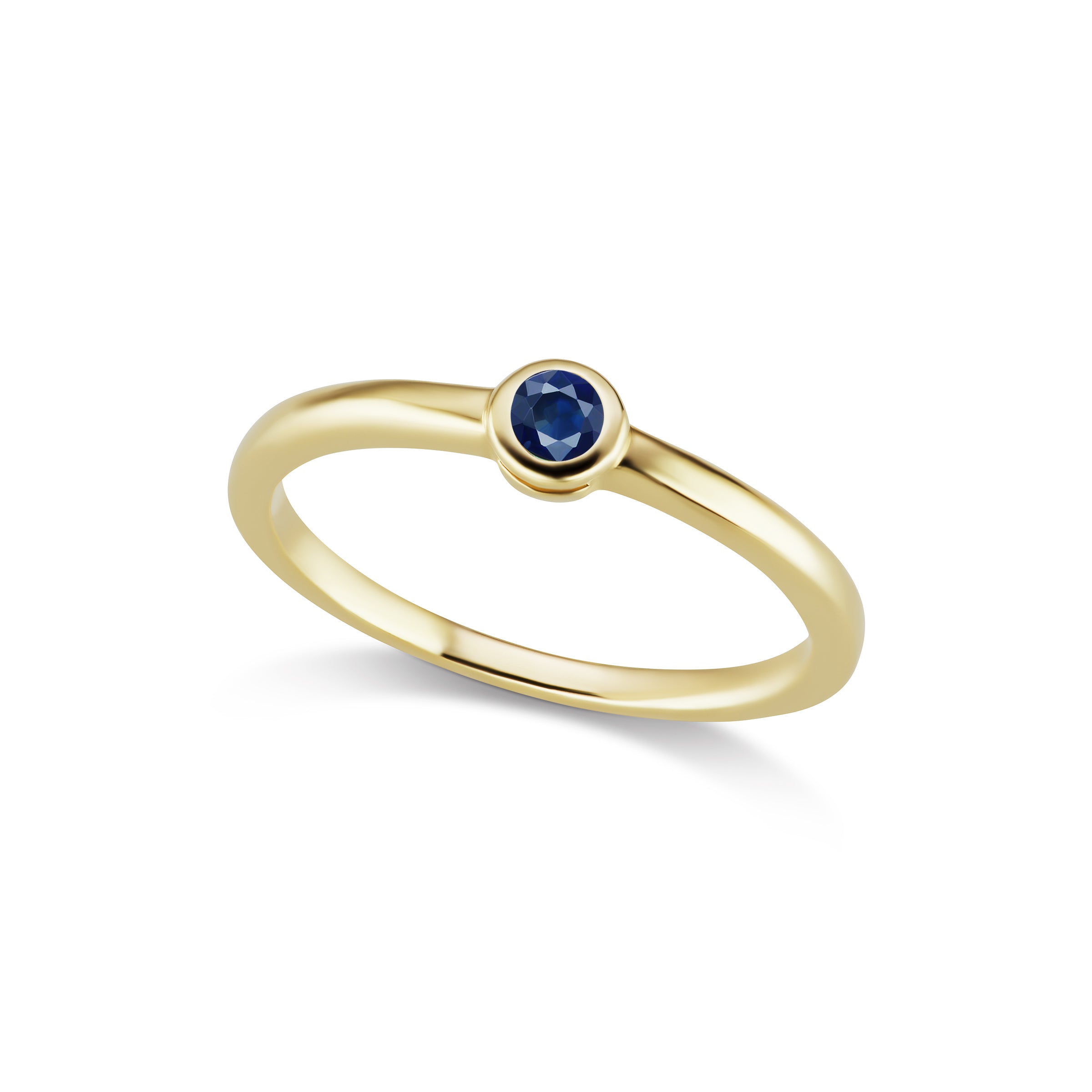 The Gold Single Stone Confetti Ring