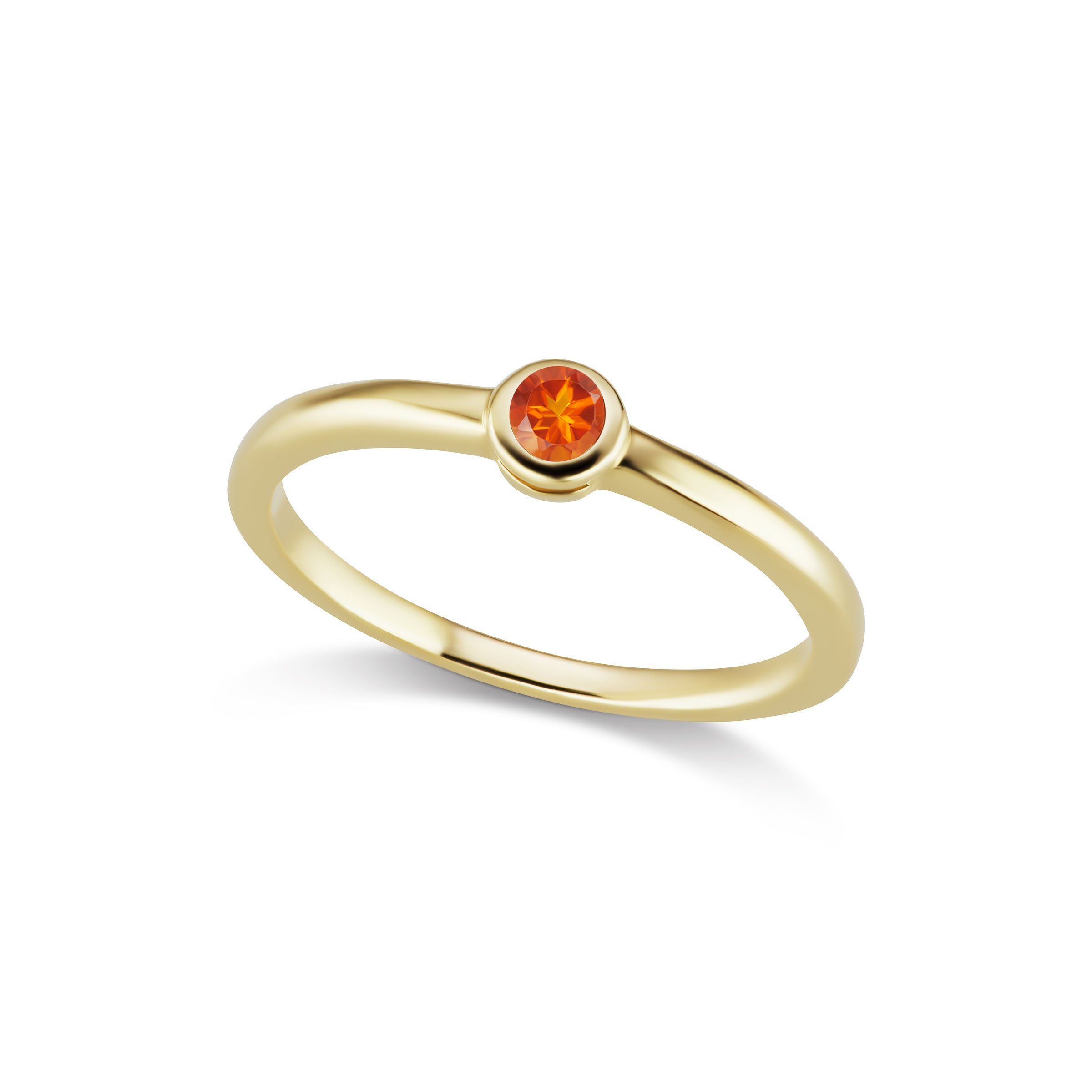 The Gold Single Stone Confetti Ring