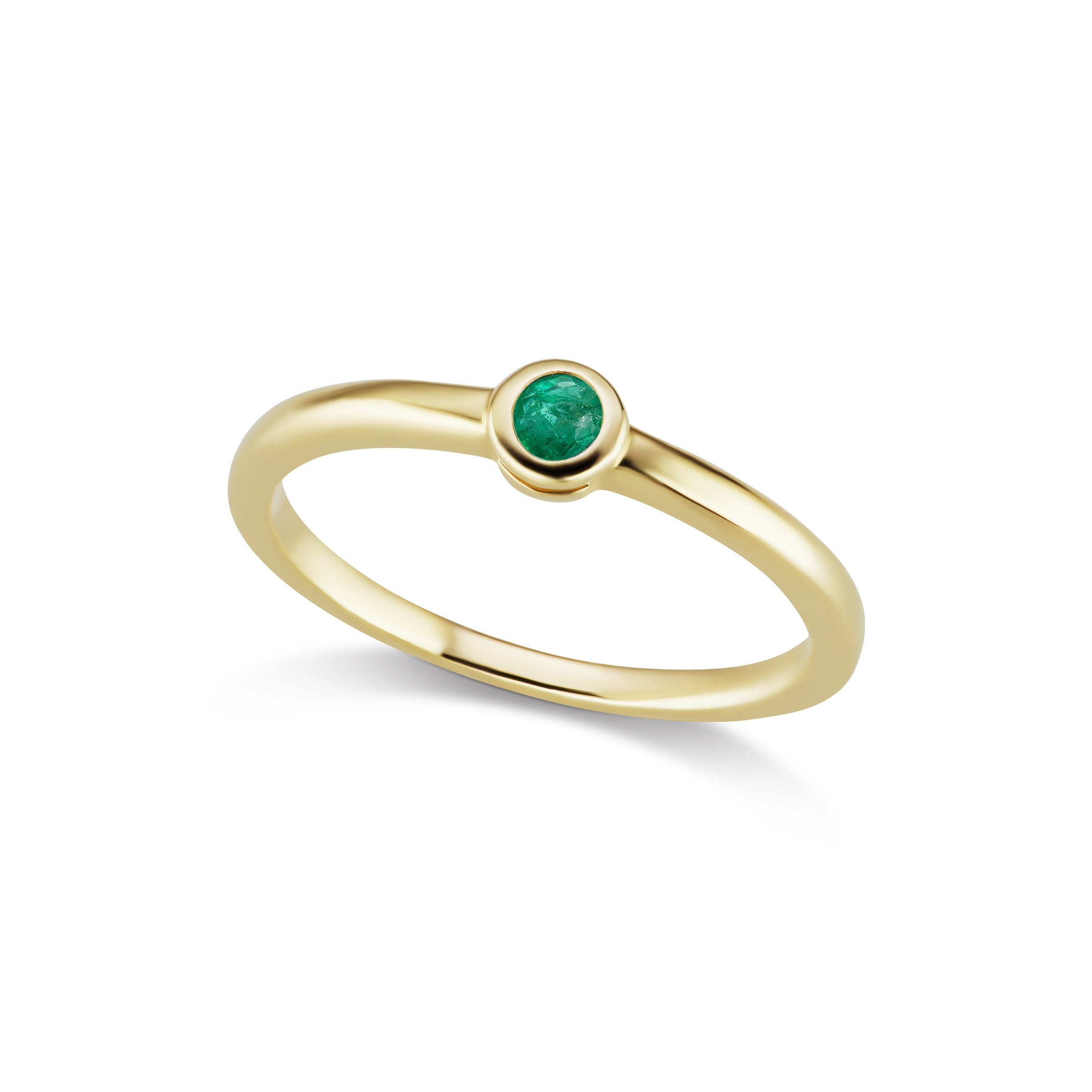 The Gold Single Stone Confetti Ring