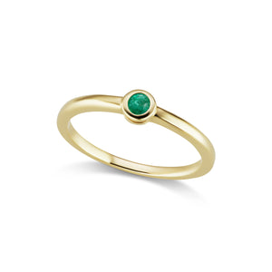 The Gold Single Stone Confetti Ring
