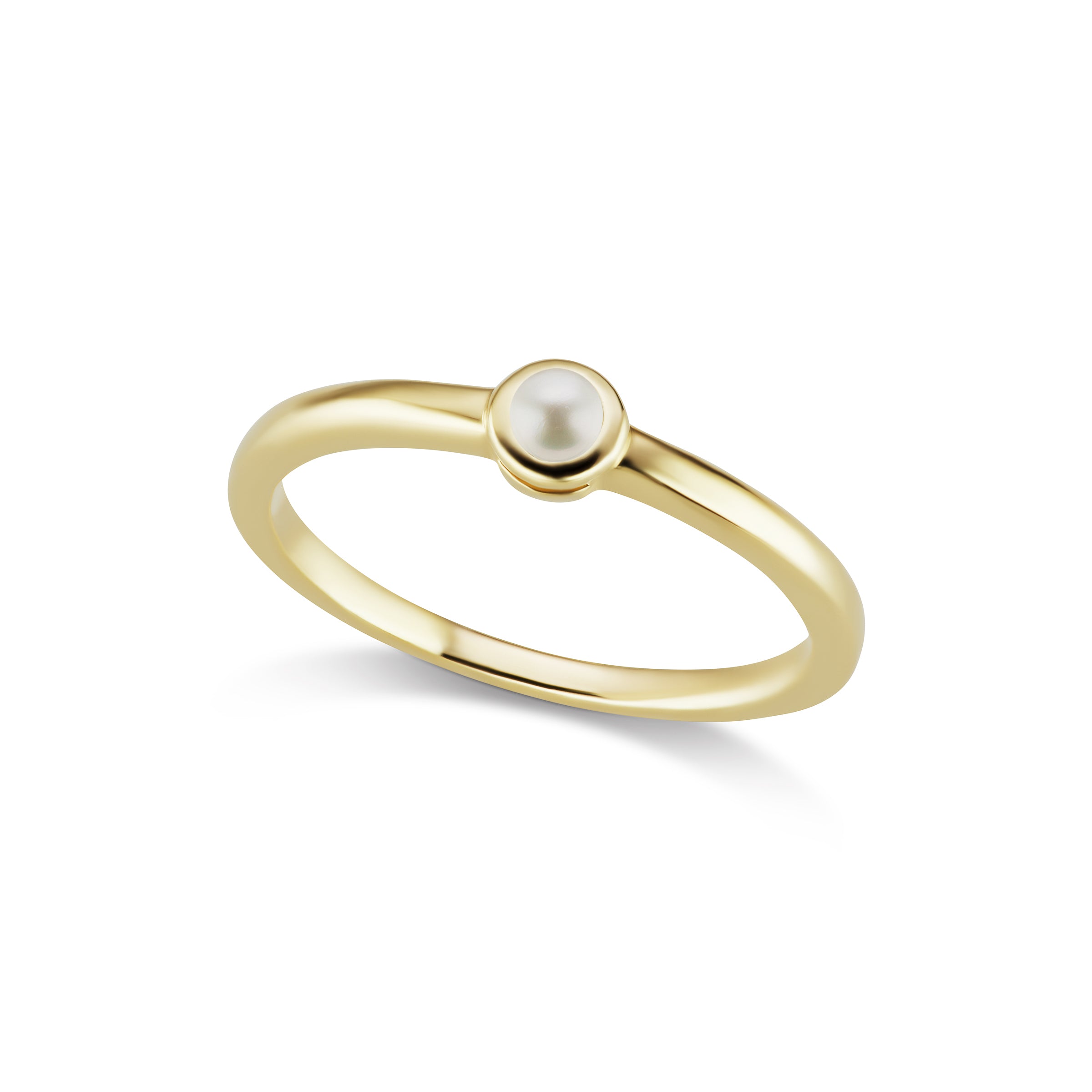 The Gold Single Stone Confetti Ring