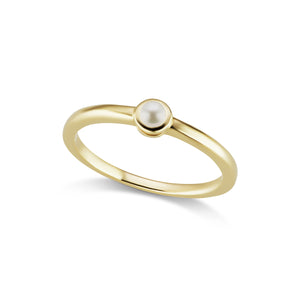 The Gold Single Stone Confetti Ring