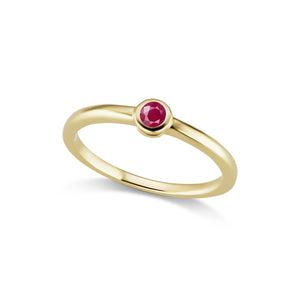 The Gold Single Stone Confetti Ring
