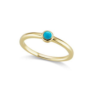 The Gold Single Stone Confetti Ring