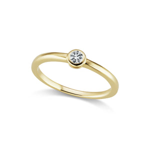 The Gold Single Stone Confetti Ring