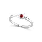 The Silver Single Stone Confetti Ring