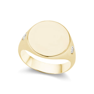 The Gold Diamond Signet Ring
