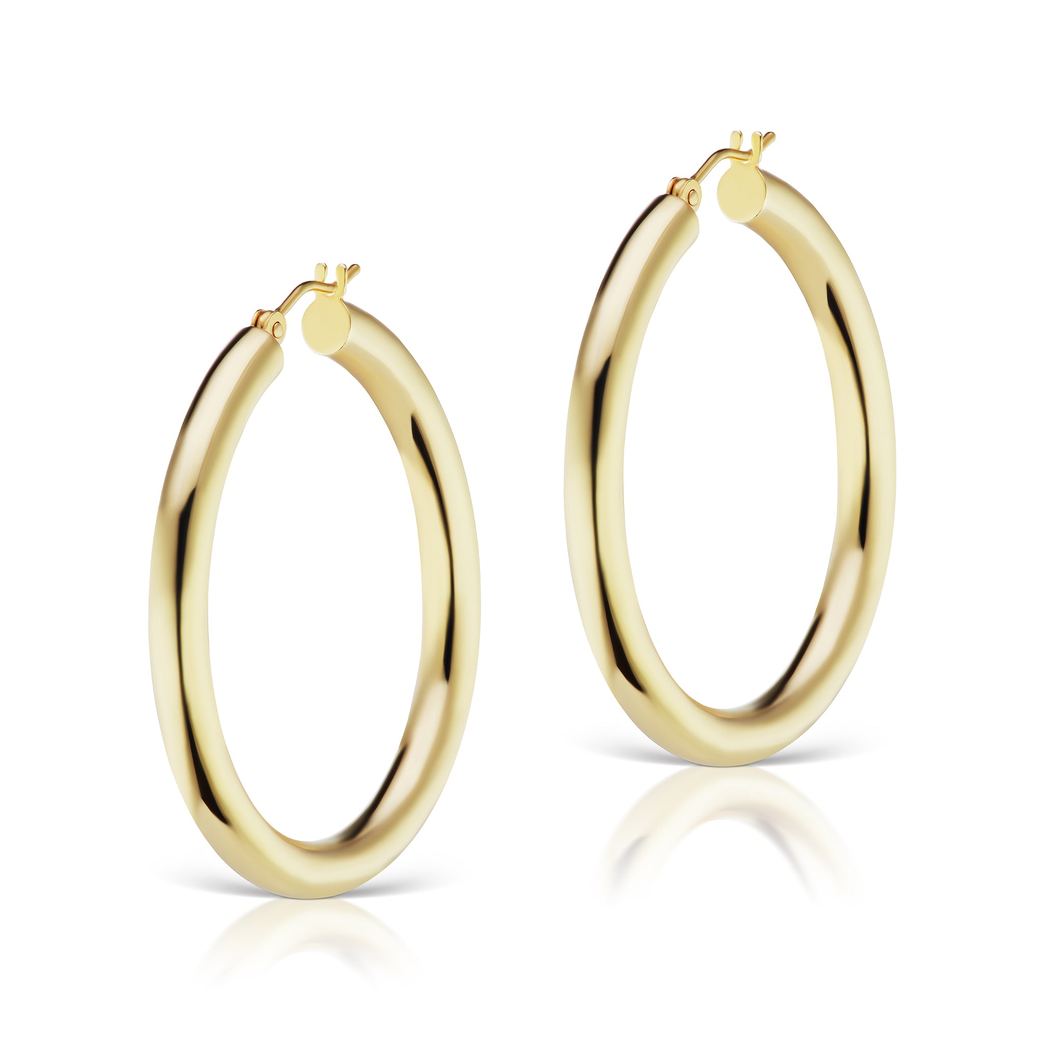 The Gold Large Hollow Hoop