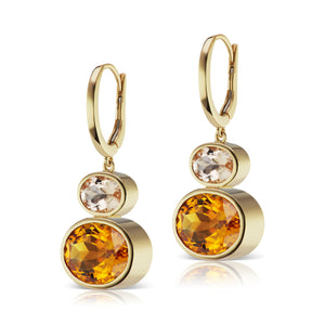 The Citrine Shell Bell Earrings