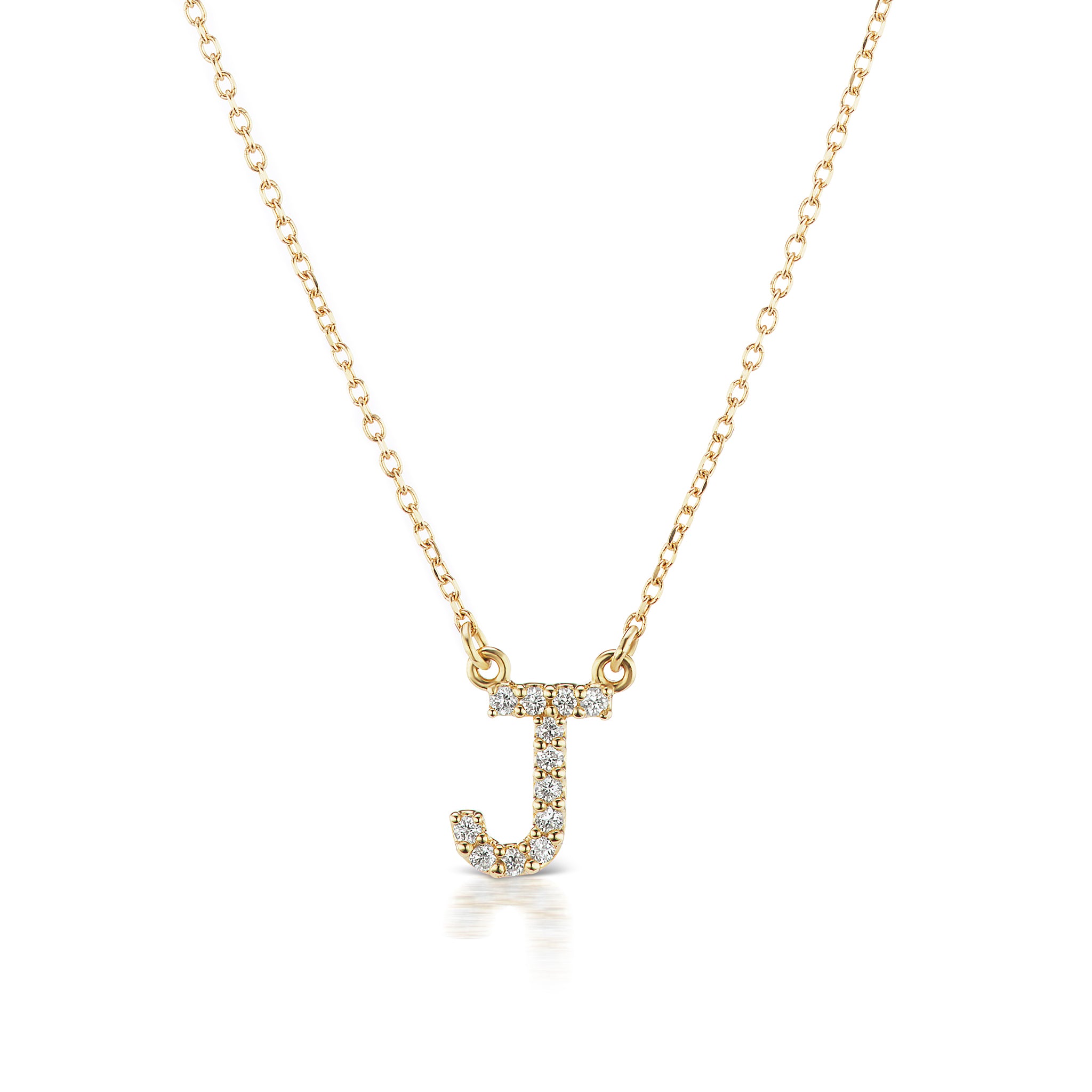 The Gold Diamond Initial Necklace