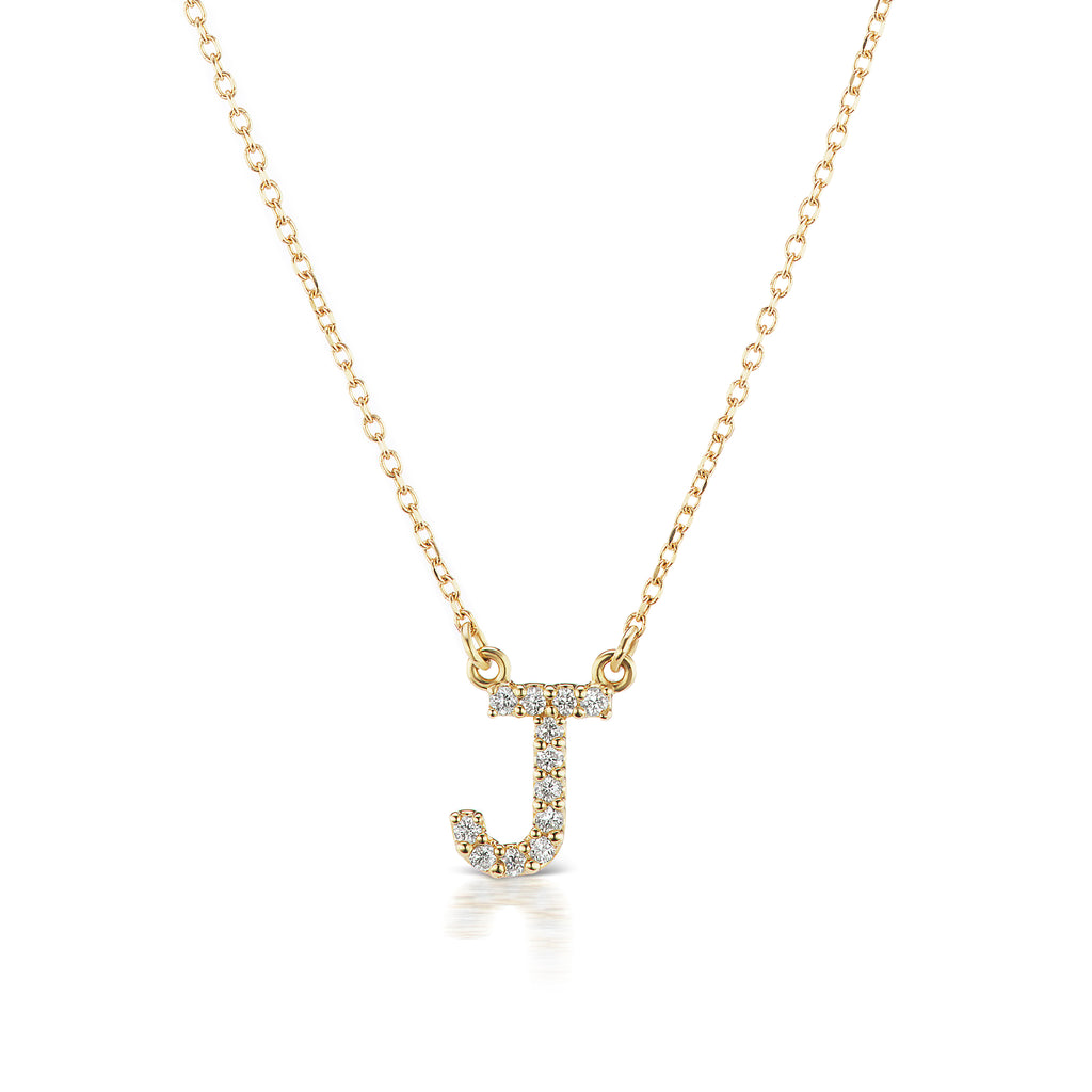 The Gold Diamond Initial Necklace