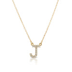 The Gold Diamond Initial Necklace