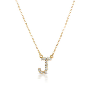 The Gold Diamond Initial Necklace