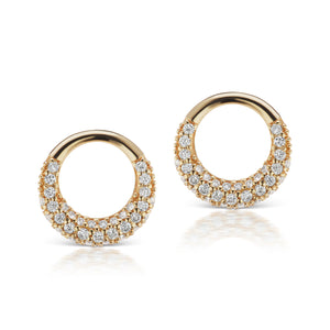 The Gold Petite Diamond Loop Earring