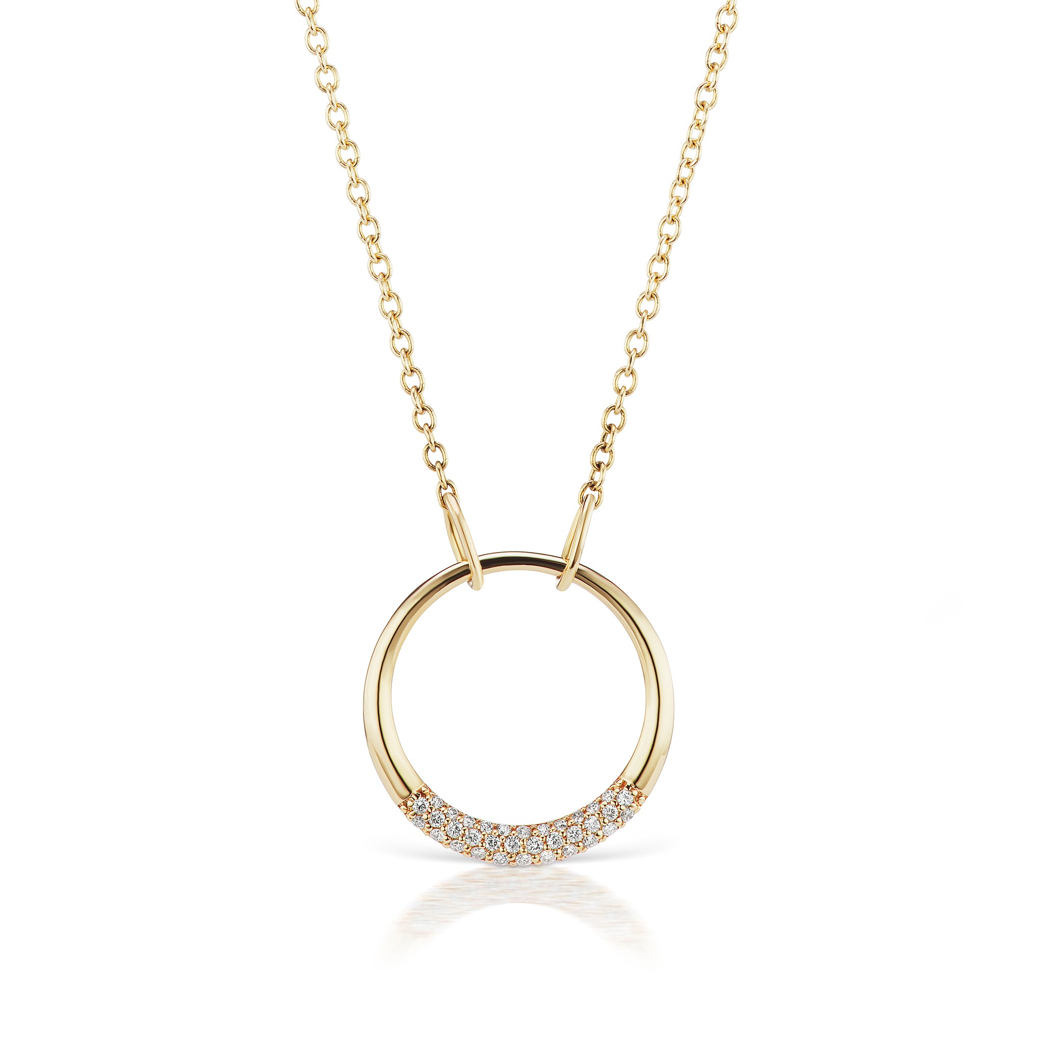 The Gold Petite Diamond Loop Necklace