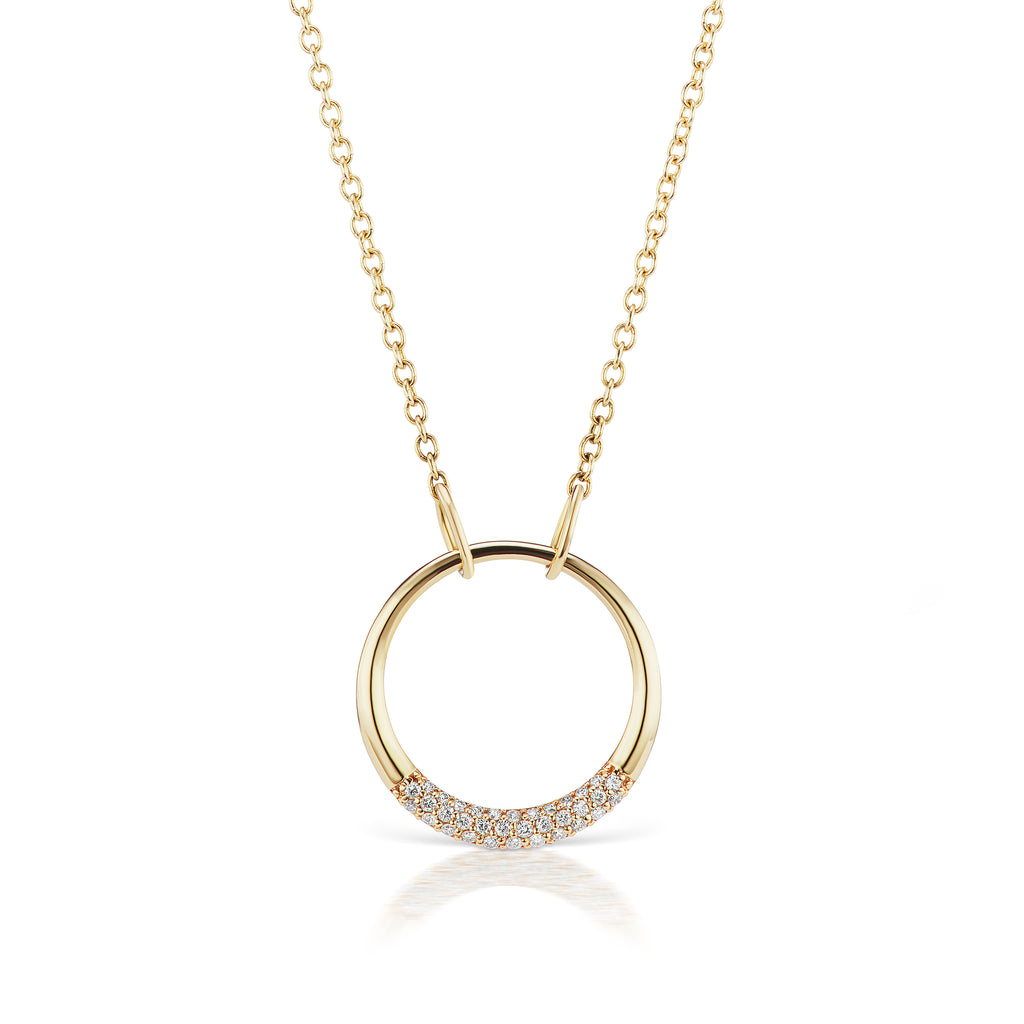 The Gold Petite Diamond Loop Necklace