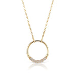 The Gold Petite Diamond Loop Necklace