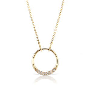 The Gold Petite Diamond Loop Necklace