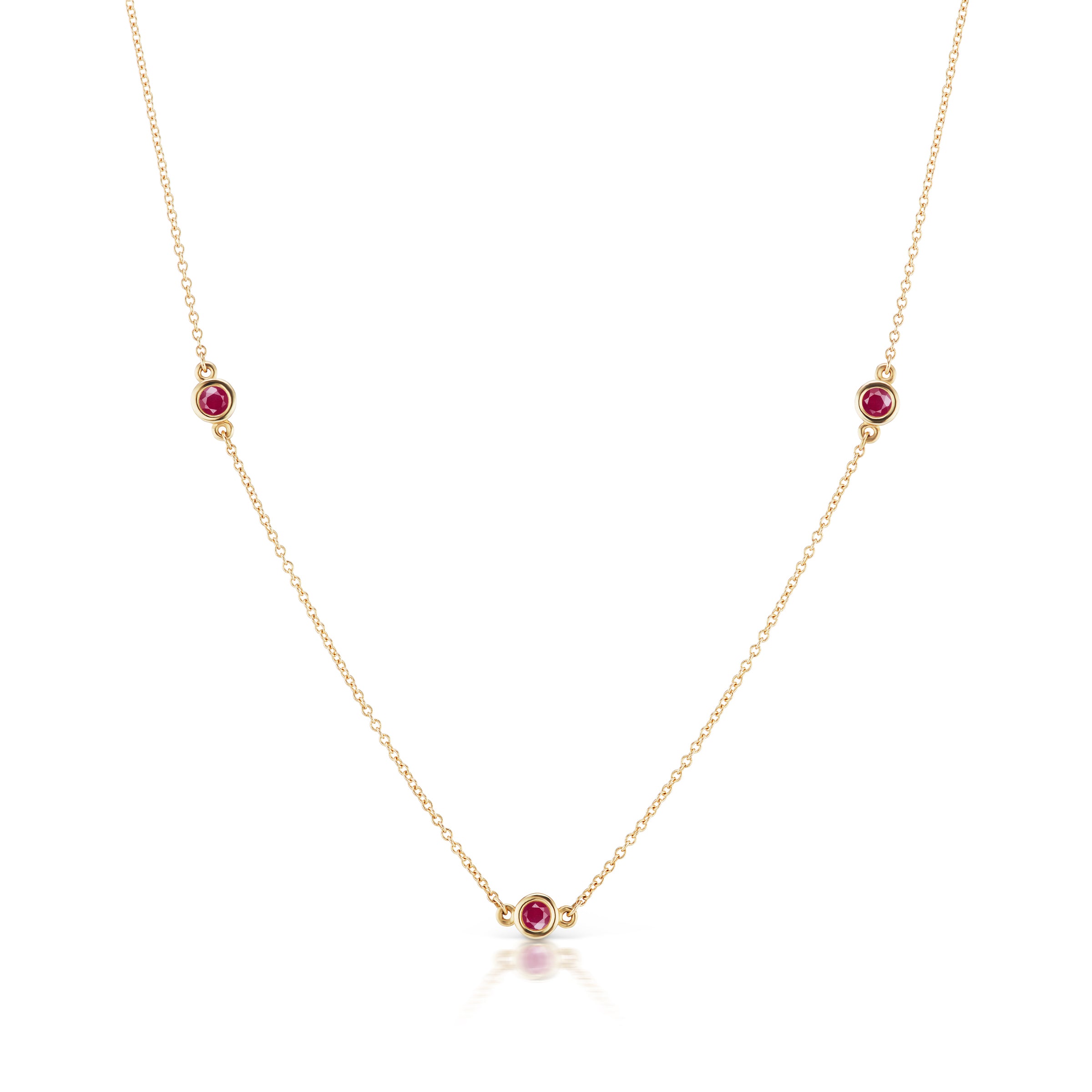 The Gold Three Gemstone Confetti Necklace