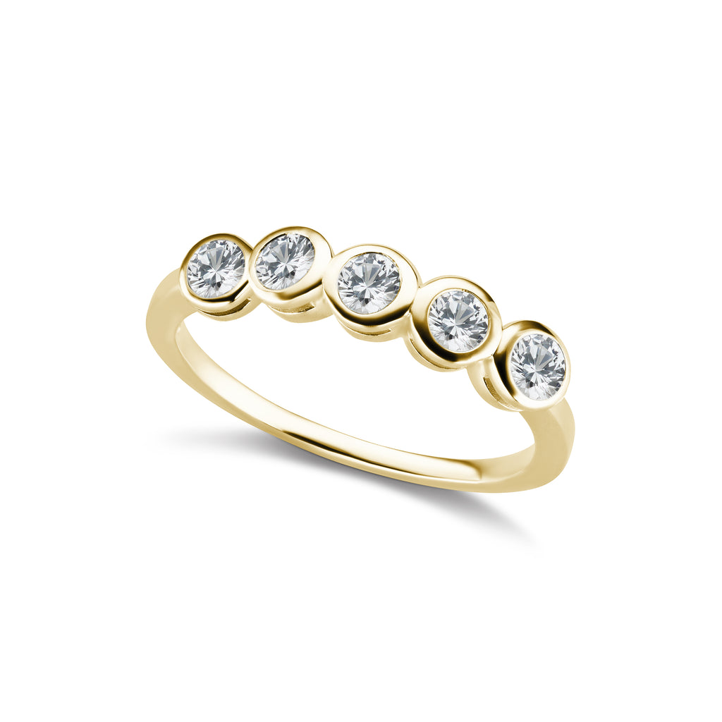 The Gold Five Diamond Confetti Ring