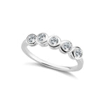 The Silver Five Diamond Confetti Ring