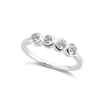 The Silver Four Diamond Confetti Ring