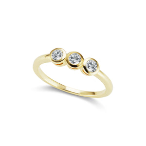 The Gold Three Diamond Confetti Ring