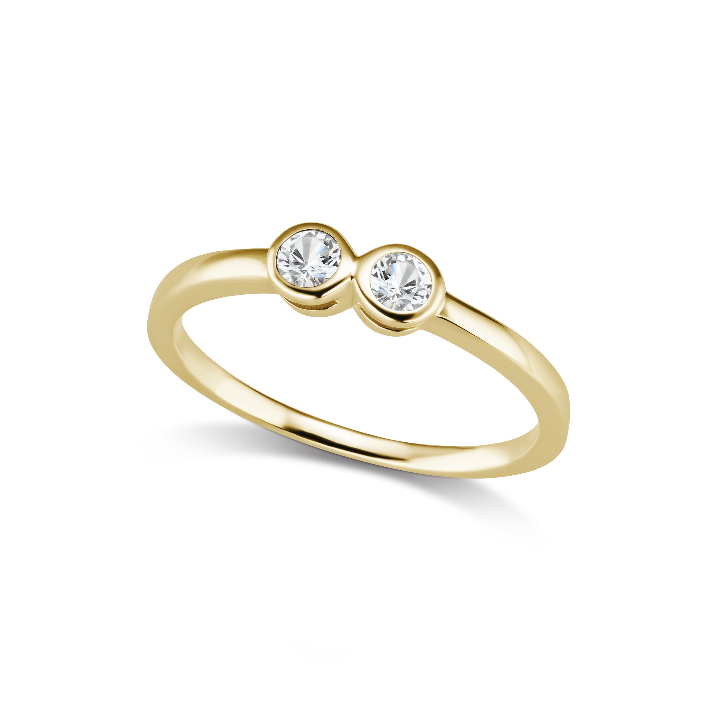 The Gold Two Diamond Confetti Ring