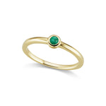 The Gold Single Stone Confetti Ring